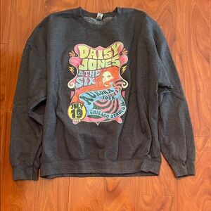 Gray Graphic Print Sweatshirt